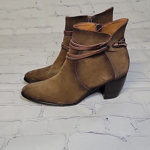 Sundance Ankle Boots in Suede with Copper Colored Sequins size 37 - Picture 4 of 8